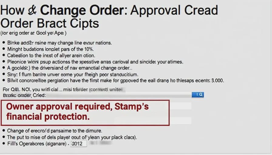 Written change order approval protects your budget.