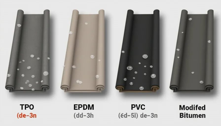 Ponding water tolerance by membrane type.