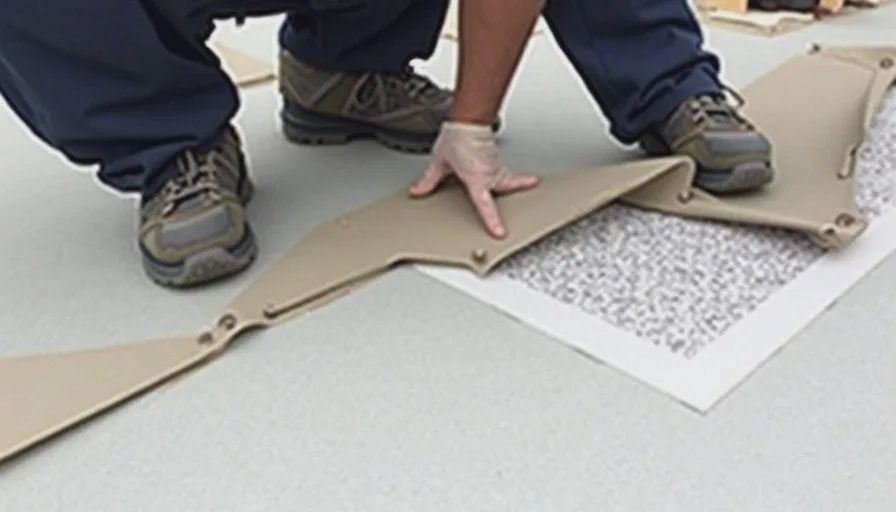 Commercial roof replacement layer diagram.