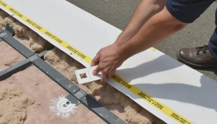 Core sample inspection for wet insulation confirmation.
