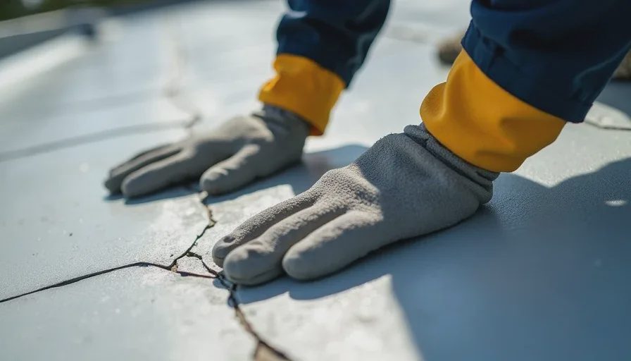 Brittle vs flexible TPO membrane comparison.