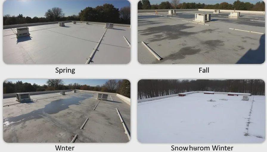 Four seasons of commercial roof maintenance.