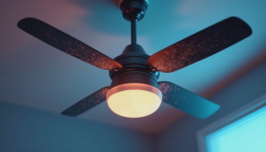 Visual context for how to clean ceiling fans