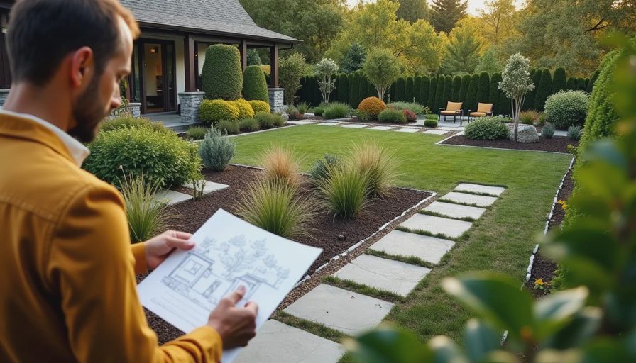 Illustration for backyard landscaping ideas