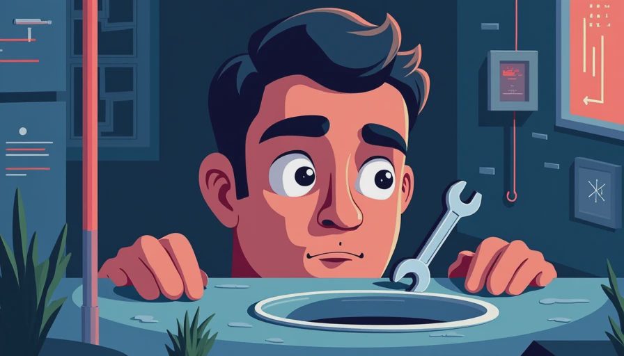 Illustration for drain cleanout