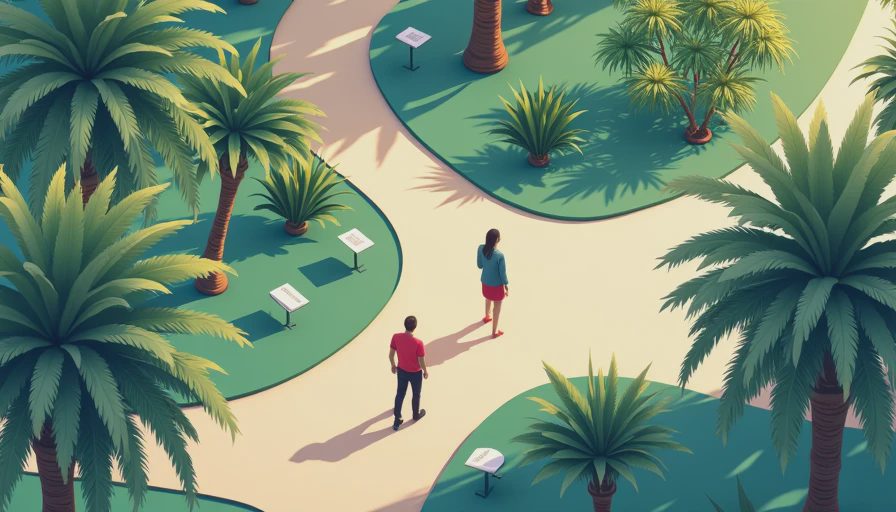 Visual context for palm tree types